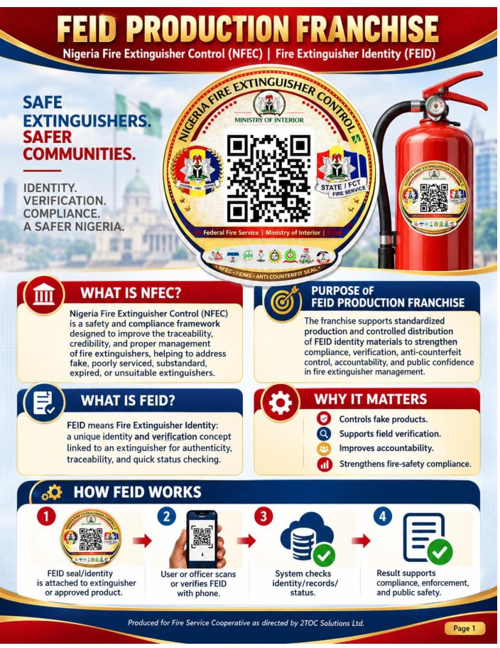 NFEC and FEID production and traceability illustration